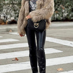 Casual pants small leg PU leather pants