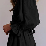FRENCH RUFFLED LANTERN SLEEVES MULTI-WEAR DRESS