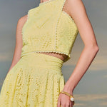 Paris Dreaming Embroidered Lace Crop Tank Top