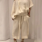 Irregularity Loose Hollow Solid Color Cold Shoulder Blouses&Shirts Tops