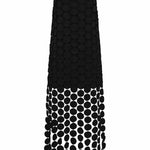 Juju Embroidered Cutout Polka Dots Square Neck Tassel Hem Slip Maxi Dress