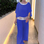 e??£¤Sequined Colorblock Elegant Two-piece Set