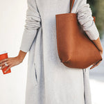 Fireside Pocketed Oversized Drape Neckline Knit Cardigan