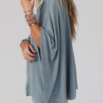 Textured Lace Trim Open Front Kimono Cardigan