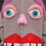 Fashion Funny Face Loose Long Sleeve Knitted Sweater