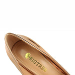 Pointed-Toe Shallow Cut Solid Color Pumps Scarpin Salto