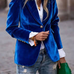Vintage Velvet Slim-Fit Blazer