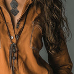 Vintage Caramel Soft Cotton Utility Pocket Shirt