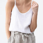 Spaghetti Strap Linen Blend Top