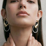 Simple Irregular Personality Zircon Earrings