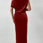 Marilyn - Classic Velvet Midi Dress for Effortless Elegance