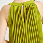 Loose Sleeveless Hollow Pleated Pockets Solid Color Halter-Neck Maxi Dresses