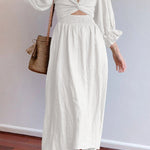 FRENCH RUFFLED LANTERN SLEEVES MULTI-WEAR DRESS