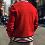 Men's Retro Casual Striped Knit Button Cardigan
