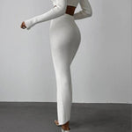 High -collar Irregular Short Top Skirt Two -piece Suit