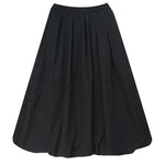 Urban Loose Drawstring High Waisted Black Bubble Skirt