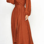 FRONT BUTTONS MULTI-WAY WRAP DRESS