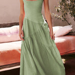 Boho Backless Sheath Skirt Resort Dress