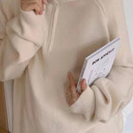 Casual Lapel Sweater and Wide-leg Pants Two-piece Suit