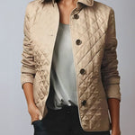 Women's Cotton Blend Slim Fit Jacket for Autumn and Winter