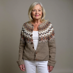 Ana | Retro Icelandic Knit Cardigan