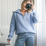 ELODIE��� - Comfy Half-Zip Sweater