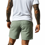 Men's Solid Waffle Elastic Casual Shorts