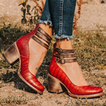 Florencia | Classic Leather Strap Heels
