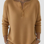 Clara | Timeless Knit Henley Sweater