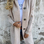 Yasmine ��� Long Knit Cardigan with Hood