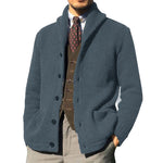 Men's Solid Color Button Knit Jacket