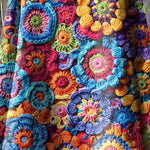 Colorful Funny Print Knit Pullover Sweater