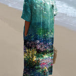 Women's   Ocean  Art Print  Casual Dress
