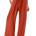 Women's Cotton And Linen Wide Leg Casual Pants
