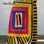 Abstract Painterly V-neck Resort Dress