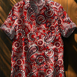 Batik Style Pattern Art Vintage Print Casual 100% Cotton Shirt