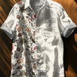 Geometric Ethnic Splicing Patterns Pattern Vintage Art Print Casual 100% Cotton Shirt