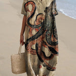 Women's  Octopus  Art Print  Casual Dress