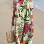 Women's Cute Fruit Art Print Flowing Dress