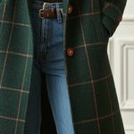 Women's Retro Lapel Plaid Coat