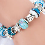Vacation Style Fashion Turtle Starfish Big Hole Beaded Bracelet