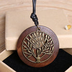 Women's Ethnic Style Wood And Alloy Long Chain Necklace