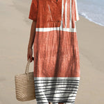 Women's Retro Minimalist  Abstract  Art Print  Dress