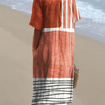 Women's Retro Minimalist  Abstract  Art Print  Dress