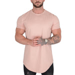 Men's Solid Color Loose Round Neck Short Sleeve T-Shirt