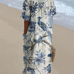 Women's  Flower Art Print  Casual Dress