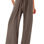 Women's Cotton And Linen Wide Leg Casual Pants