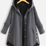 Women's Retro Stylish Casual Long Sleeve Loose Hooded Warm Cotton Jacket Coat