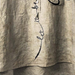 Let It Be Dragonfly Art Pattern Print Casual Cotton And Linen Shirt