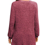 Women's Solid Color Stylish Long-sleeved Casual Knitted Top